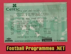 Glasgow Celtic v Olympique Lyonnais 1999 - Football Ticket Lyon