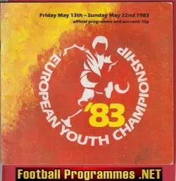 European Youth Championships 1983 – Plus England + Sheet
