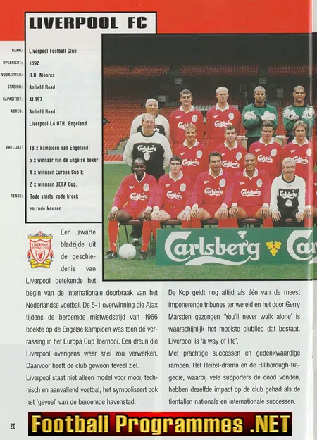 Amsterdam Football Tournament 1997 - Liverpool Rangers Ajax