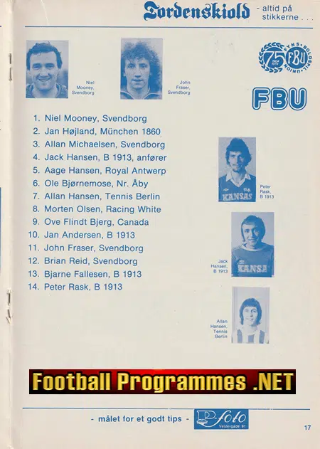 Odense Boldklub v Liverpool 1983 - Denmark