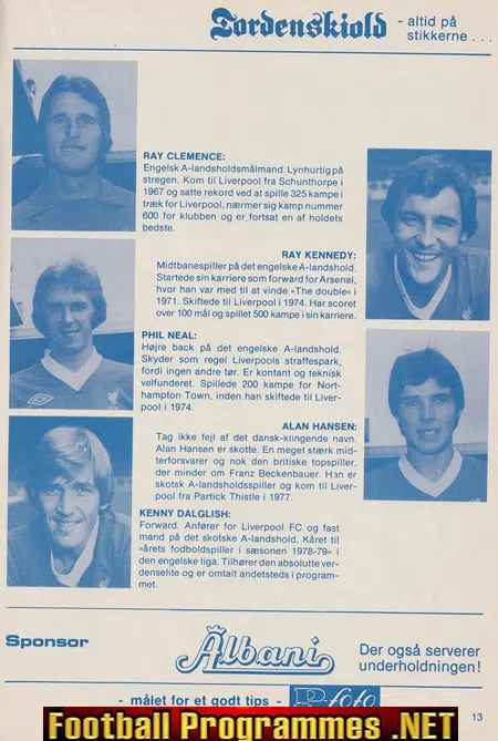 Odense Boldklub v Liverpool 1983 - Denmark