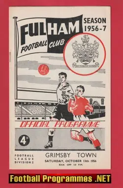 Fulham v Grimsby Town 1956