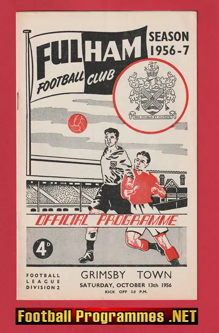 Fulham v Grimsby Town 1956