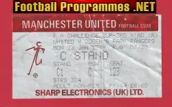 Manchester United v QPR 1989 - Football Ticket