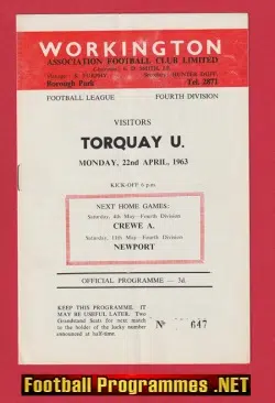 Workington v Torquay United 1963