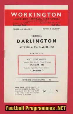Workington v Darlington 1963