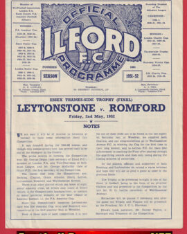 Ilford v Romford 1952 – Essex Thames-Side Trophy Cup Final