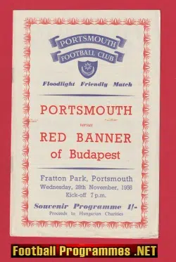 Portsmouth v Red Banner 1956 - Budapest Hungary Team