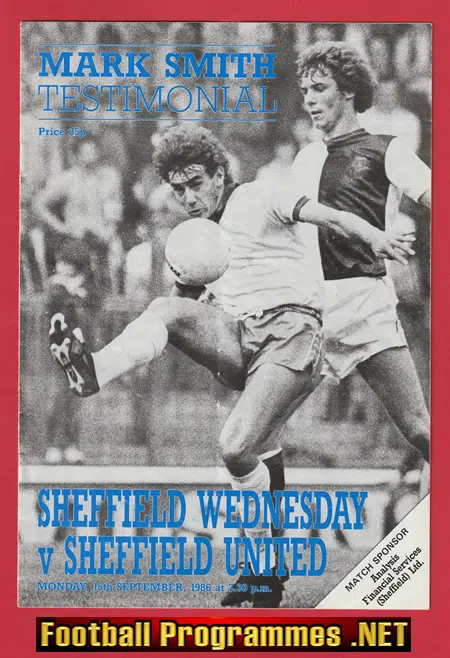 Mark Smith Testimonial Benefit Game Sheffield Wednesday 1986