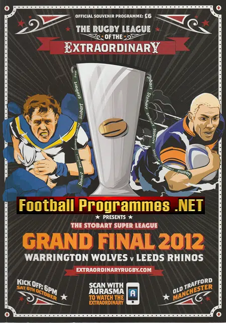 Warrington Rugby v Leeds 2012 – Championship Cup Final + Ticket