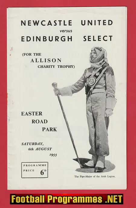 Edinburgh Select v Newcastle United 1955 Charity Trophy Scotland