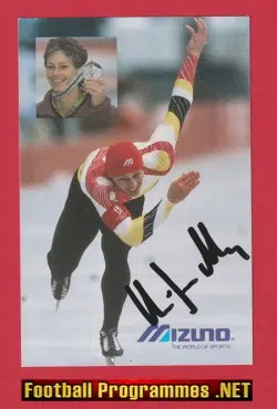 Uwe Jens Mey Autograph Signed Olympic Speed Skater Athlete