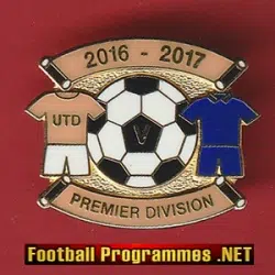 Manchester United v Leicester City 2016/17 Metal Football Badge