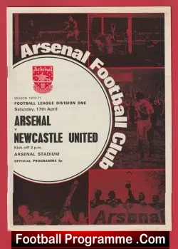 Arsenal v Newcastle United 1971 – Double Season