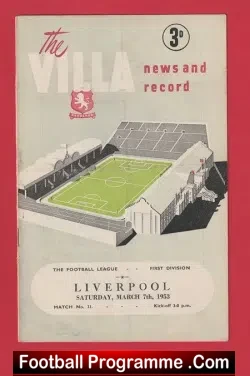 Aston Villa v Liverpool 1953 – 1950’s