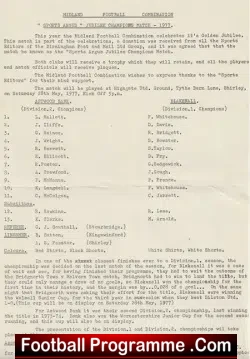 Astwood Bank v Blakenall 1977 - Midland Combination Match