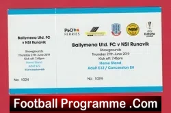 Ballymena United v NSI Runavik 2019 – Football Ticket – Faroe