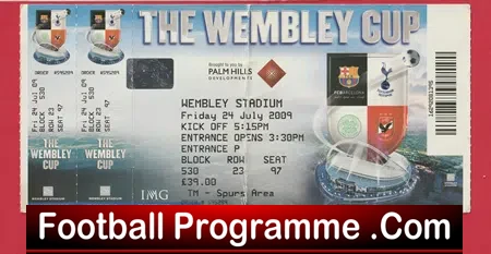 Barcelona v Tottenham 2009 – The Wembley Cup Ticket