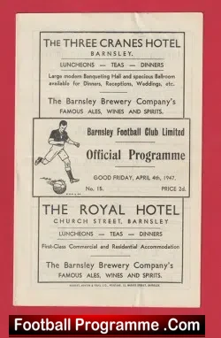 Barnsley v Newport County 1947 – 1940s Programme