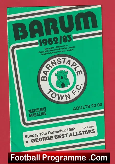 Barnstaple Town v George Best All Stars 1982 – Friendly Match