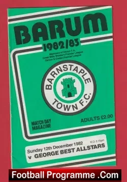Barnstaple Town v George Best All Stars 1982 – Friendly Match