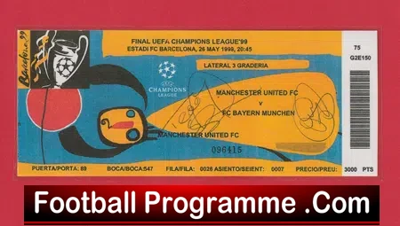 Bayern Munich v Manchester United 1999 – Champions Final SIGNED
