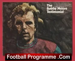 Bobby Moore Testimonial Benefit Game West Ham United 1970 - football programme