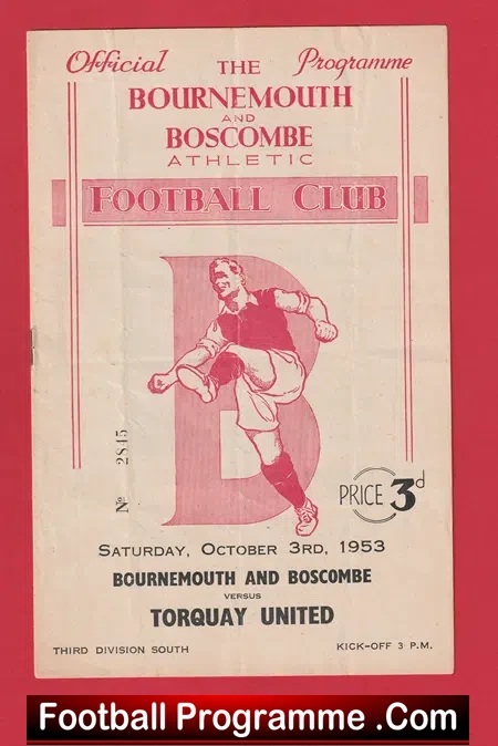 Bournemouth v Torquay United 1953
