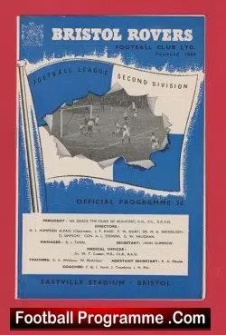 Bristol Rovers v Hanham Athletic 1960 - Senior Cup Final - football programme