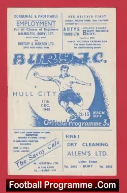 Bury v Hull City 1949