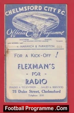 Chelmsford City v Harwich Parkeston 1938 – 1930s