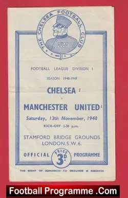 Chelsea v Manchester United 1948 – 1940s Football Programme