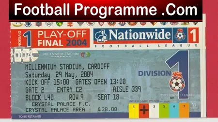 Crystal Palace v West Ham United 2004 – Playoff Final Ticket