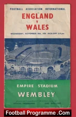 England v Wales 1954 – Multi Autographed SIGNED