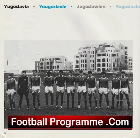 European Youth Championships 1983 - Plus England + Sheet