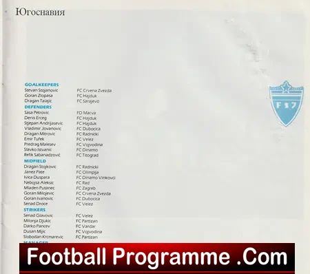 European Youth Championships 1983 - Plus England + Sheet