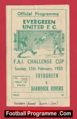 Evergreen United v Shamrock Rovers 1953 – Ireland Irish