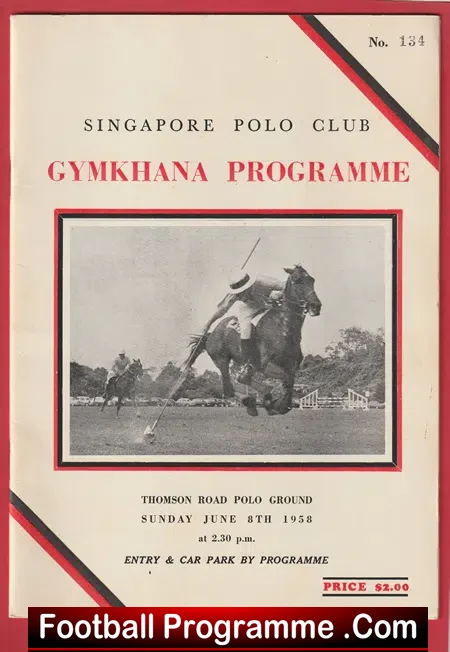 Gymkhana Ponies Horse Racing Pony at Singapore Polo 1958