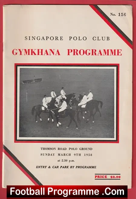 Gymkhana Ponies Horse Racing Pony at Singapore Polo 1958