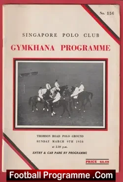 Gymkhana Ponies Horse Racing Pony at Singapore Polo 1958