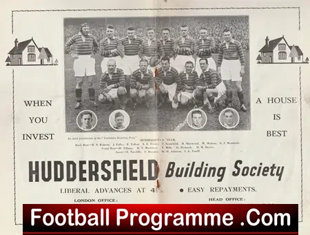 Huddersfield Rugby Jubilee Cup Final Souvenir Brochure 1935