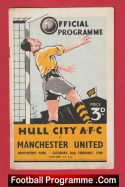 Hull City v Manchester United 1949 – 1940s Programmes