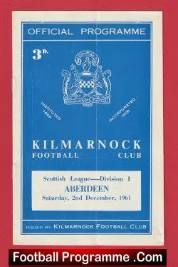 Kilmarnock v Aberdeen 1961 – Scotland