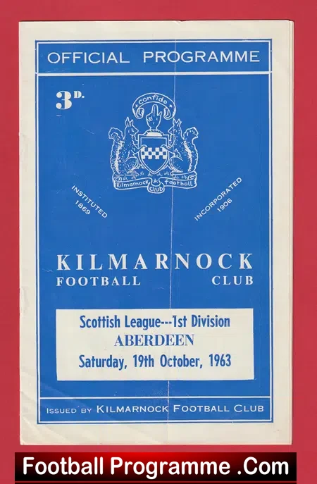 Kilmarnock v Aberdeen 1963
