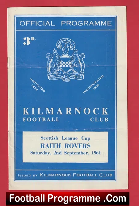 Kilmarnock v Raith Rovers 1961 - Scotland