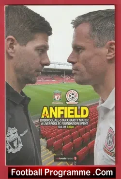 Liverpool v Liverpool All Stars 2015 - Friendly Charity Match - football programme
