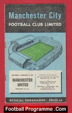 Manchester City v Manchester United 1957 – 1950’s