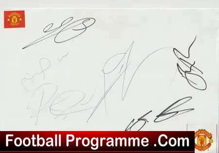 Manchester United Football Team Multi Autographed Signed Sheet 2006