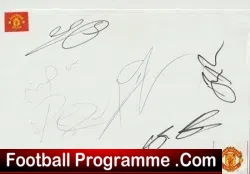 Manchester United Football Team Multi Autographed Signed Sheet 2006