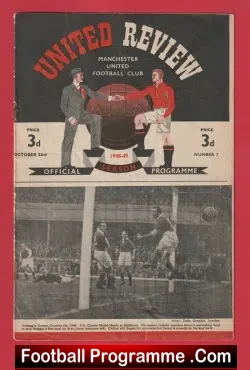Manchester United v Arsenal 1949 - 1940s Manchester Utd - football programme